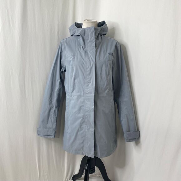 Women’s Large Windbreaker Jacket North Face Dryvent Grey Full Zip Long Sleeve - Picture 2 of 16